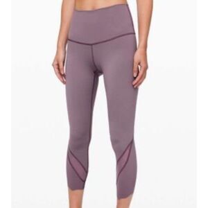NWT - LULULEMON Wunder Under HR Crop 23" Light Lavendar Color, Sz 6